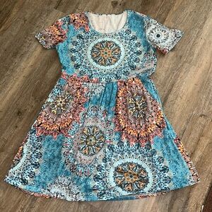 Beautiful multicolored midi dress